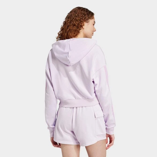 Adidas Women's adidas Essentials 3-Stripes French Terry Cropped Hoodie 4