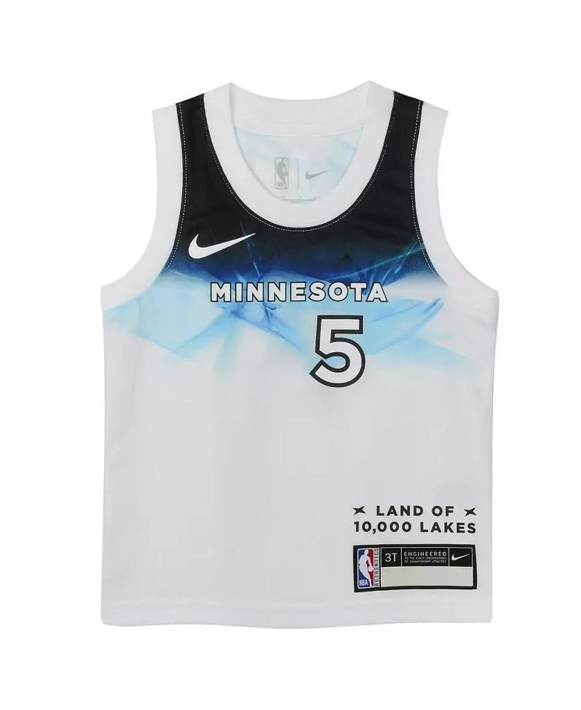 NIKE Baby Boys and Girls Anthony Edwards White Minnesota Timberwolves 2024/25 Swingman Player Jersey - City Edition 2