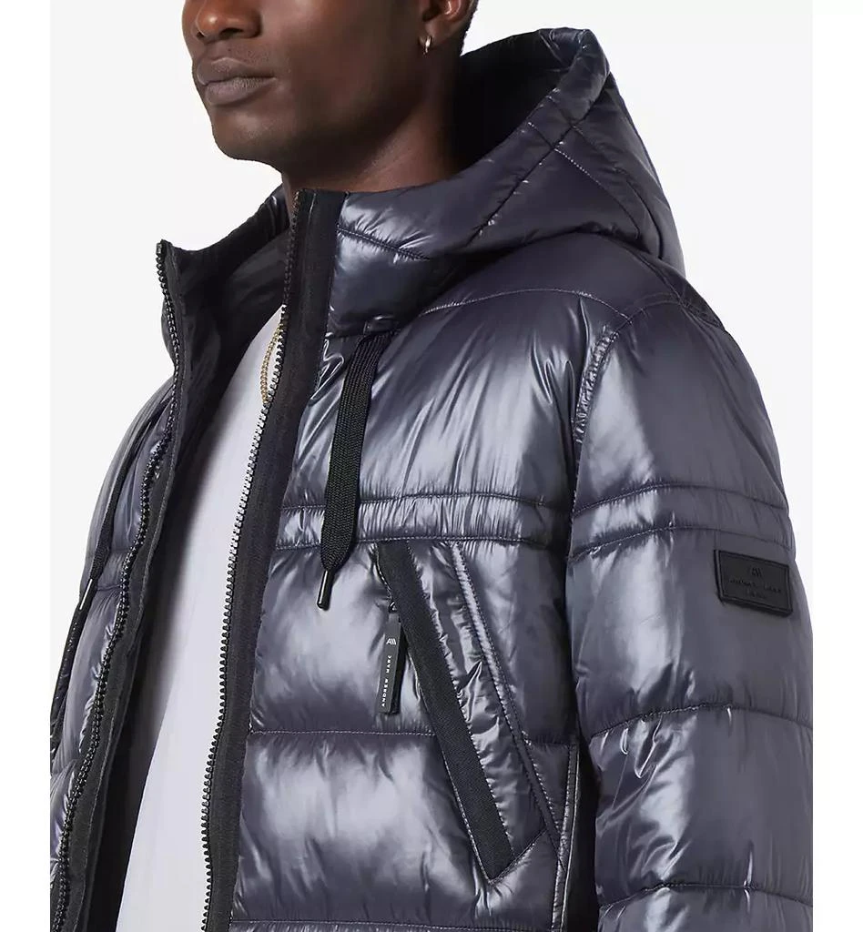 Marc New York by Andrew Marc Men's Barreto Super Wet Cire Parka with Grossgrain Trim 4