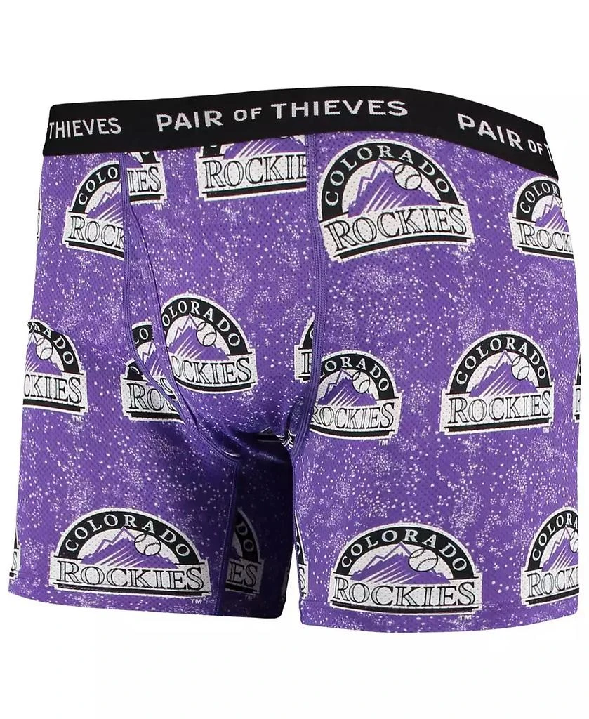 Pair Of Thieves Men's Black and Purple Colorado Rockies Super Fit 2-Pack Boxer Briefs Set 4