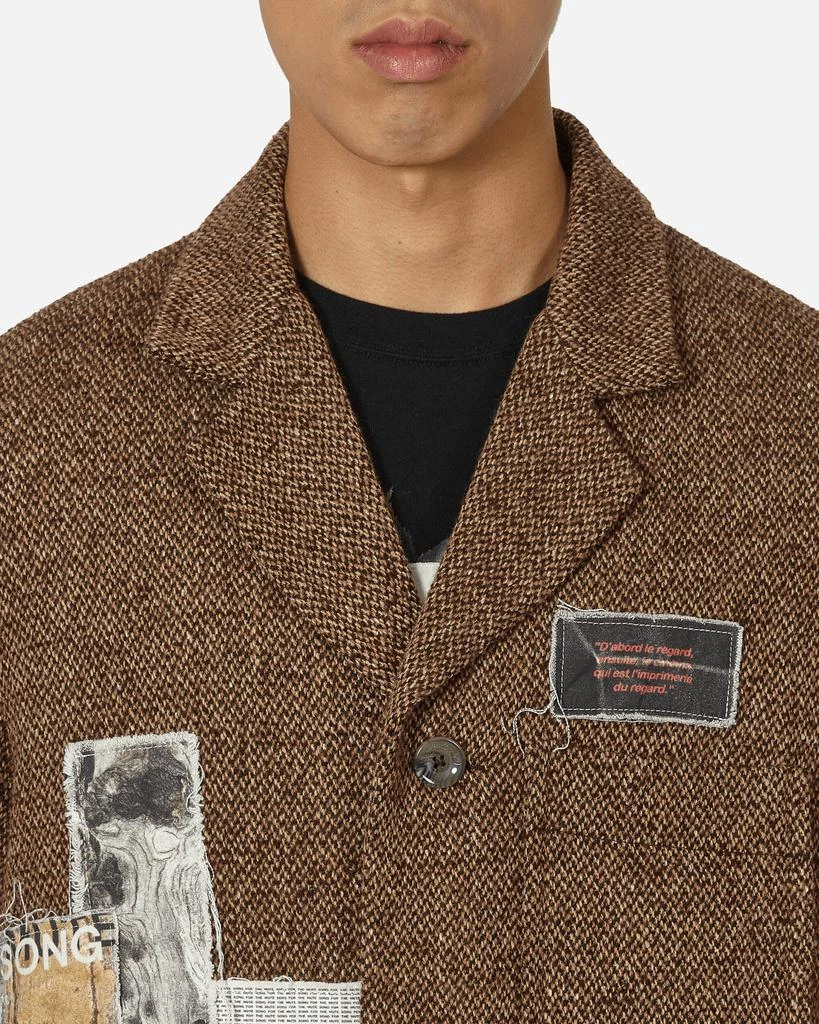 Song for the Mute High Lapel Raglan Coat Brown 5