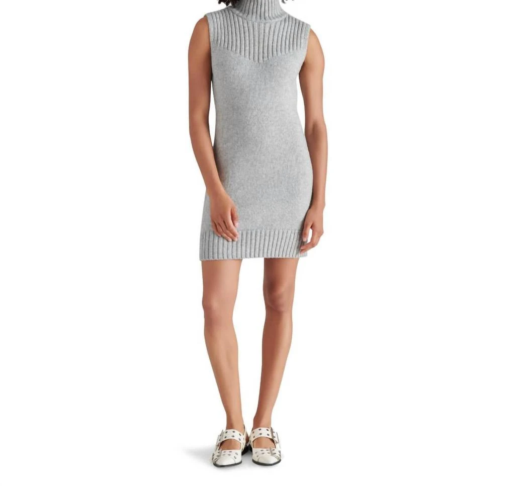 Steve Madden Steve Madden - Karissa Turtleneck Sleeveless Sweater Mini Dress 1