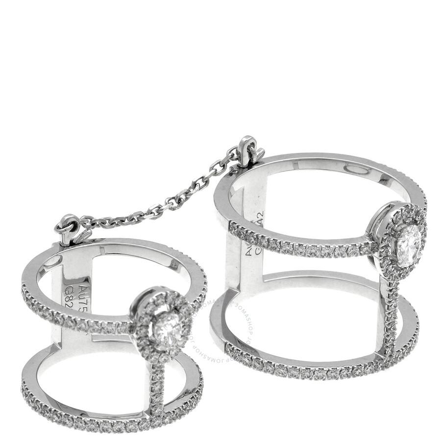 Messika 18k White Gold  Glam
Azone Double Pave Diamond Ring