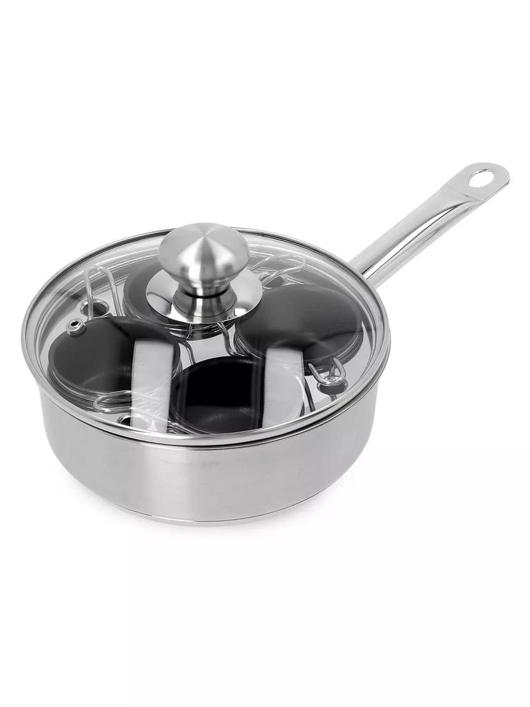 Demeyere Resto 4 Cup Stainless Steel Egg Poacher Set 3