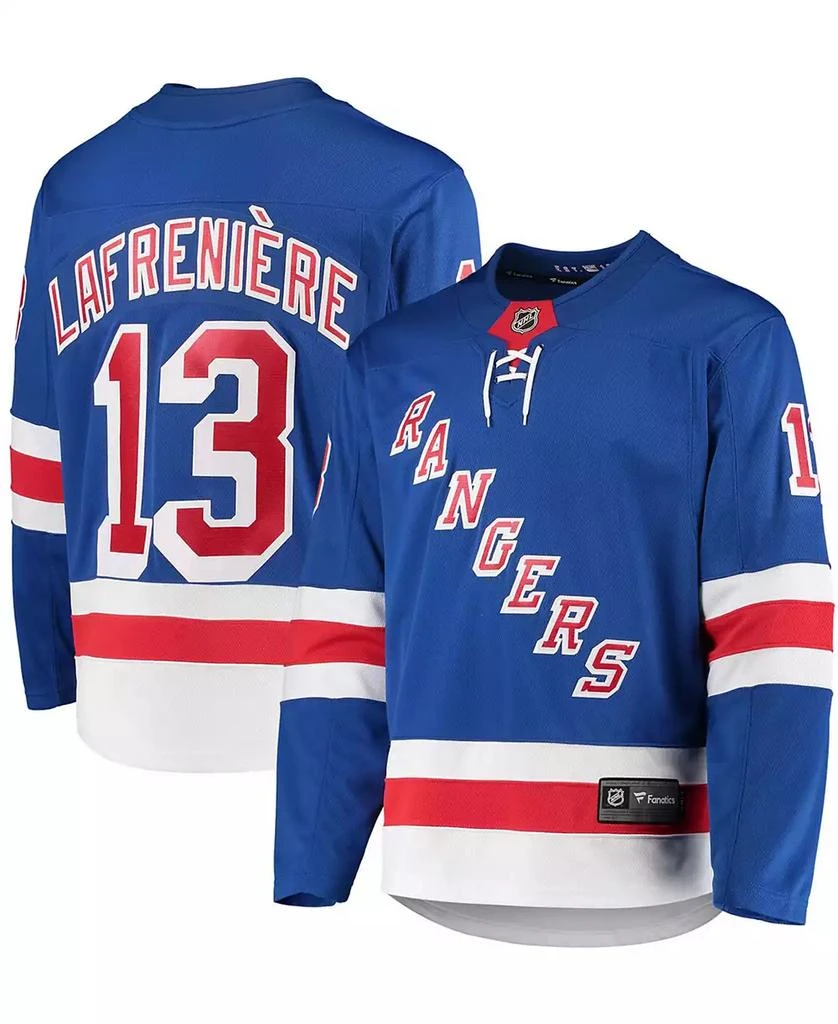 47 Brand Men's Alexis Lafreniere Blue New York Rangers Premier Breakaway Player Jersey 2