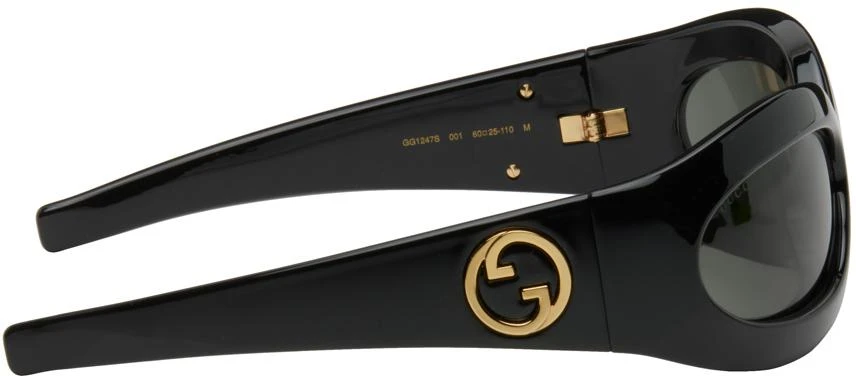 Gucci Black Oval Sunglasses 2