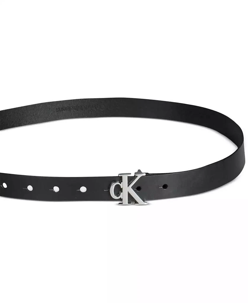 Calvin Klein Women's CK Monogram Buckle Skinny Belt 2