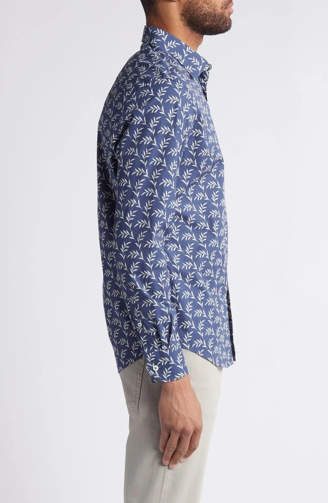 BUGATCHI Julian Print Stretch Cotton Button-Up Shirt 4