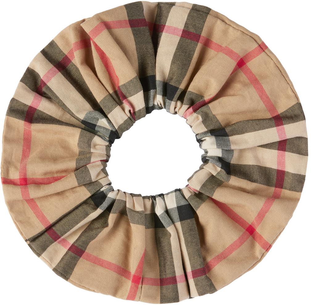 Burberry Baby Beige Vintage Check Cotton Scrunchie