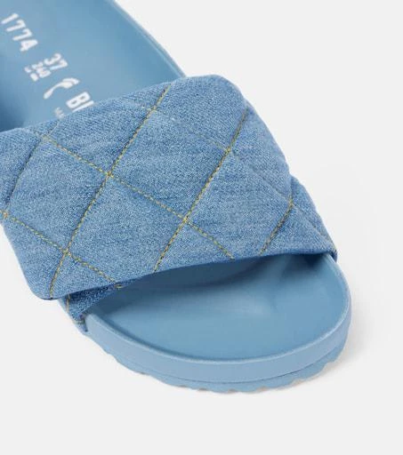 Birkenstock Sylt quilted denim slides 5