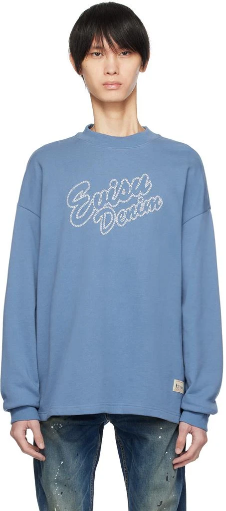 Evisu Blue Print Sweatshirt 1