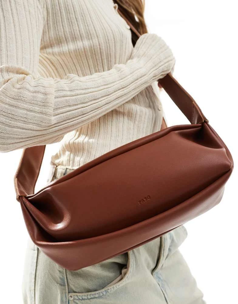 PASQ PASQ scoop crossbody sling bag in brown 3