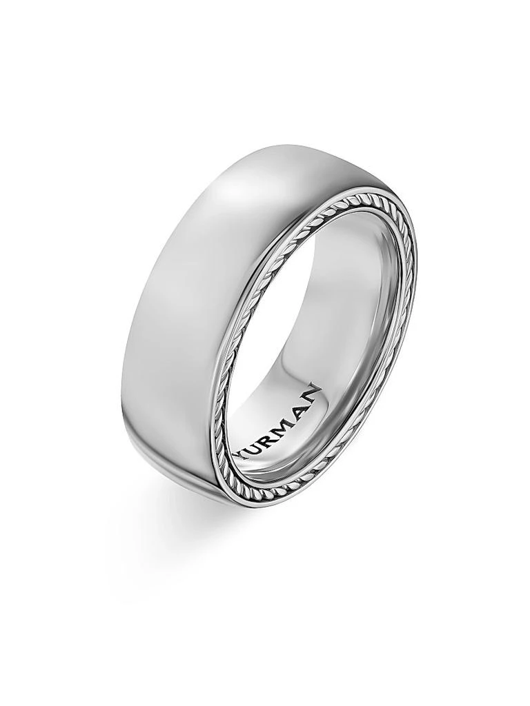 David Yurman Streamline Band Ring in Platinum, 8MM 2