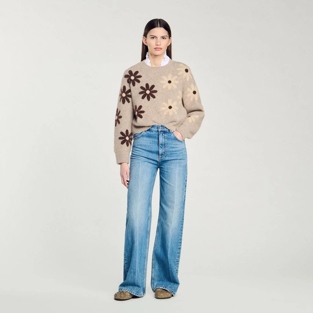 Sandro Floral knit sweater 1