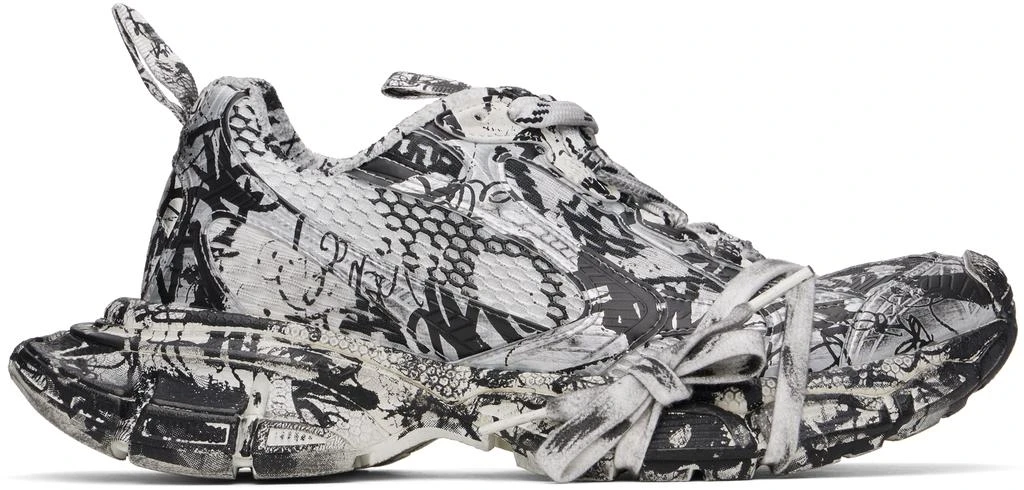 Balenciaga White & Black 3XL Extreme Graffiti Sneakers 1