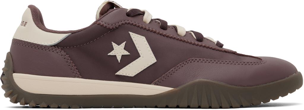 Converse Burgundy Run Star Nylon & Leather Sneakers