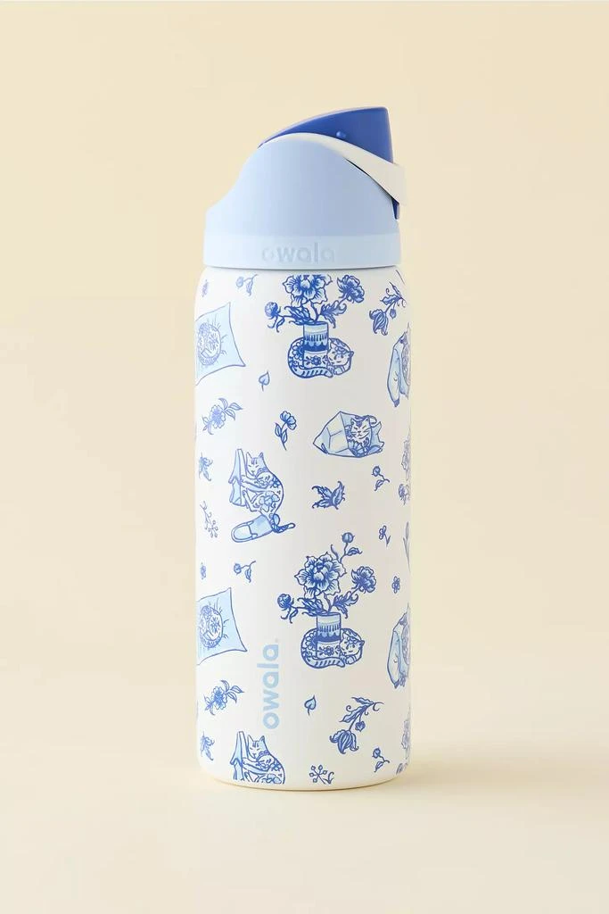 Owala Owala UO Exclusive Delft Cat Print FreeSip 32 oz Water Bottle 2