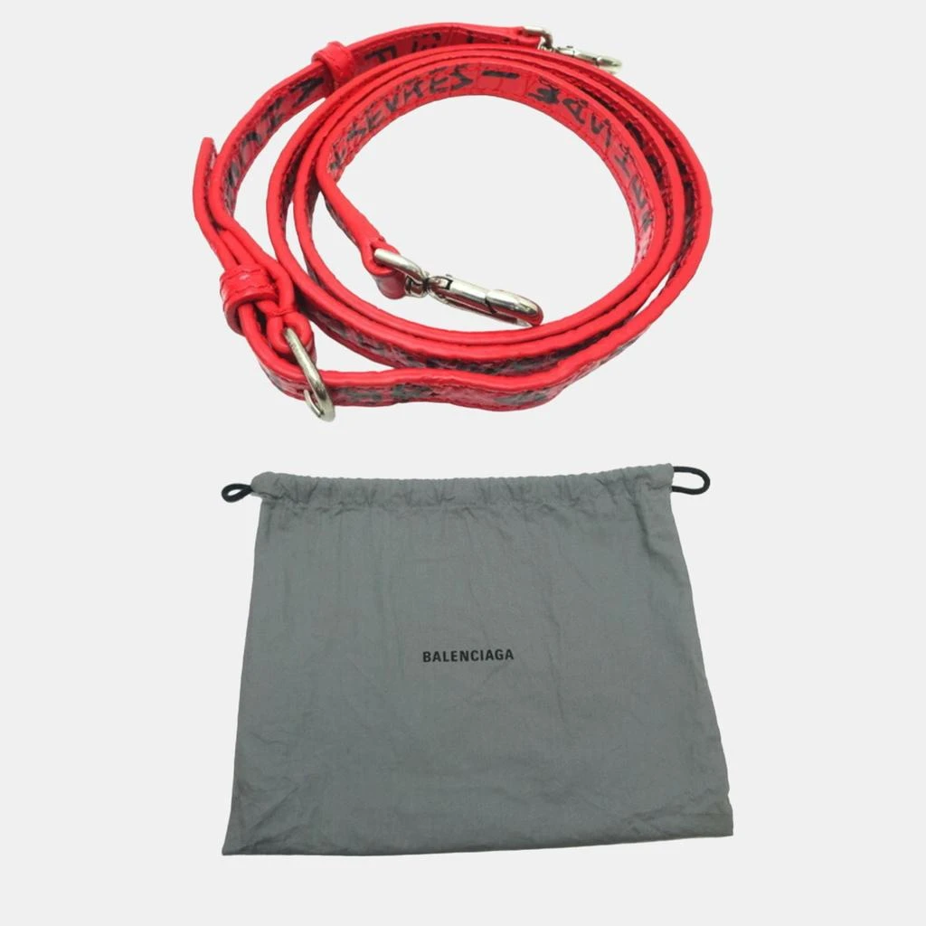 Balenciaga Balenciaga Red Leather Graffiti Hourglass XS Top Handle Bags 9