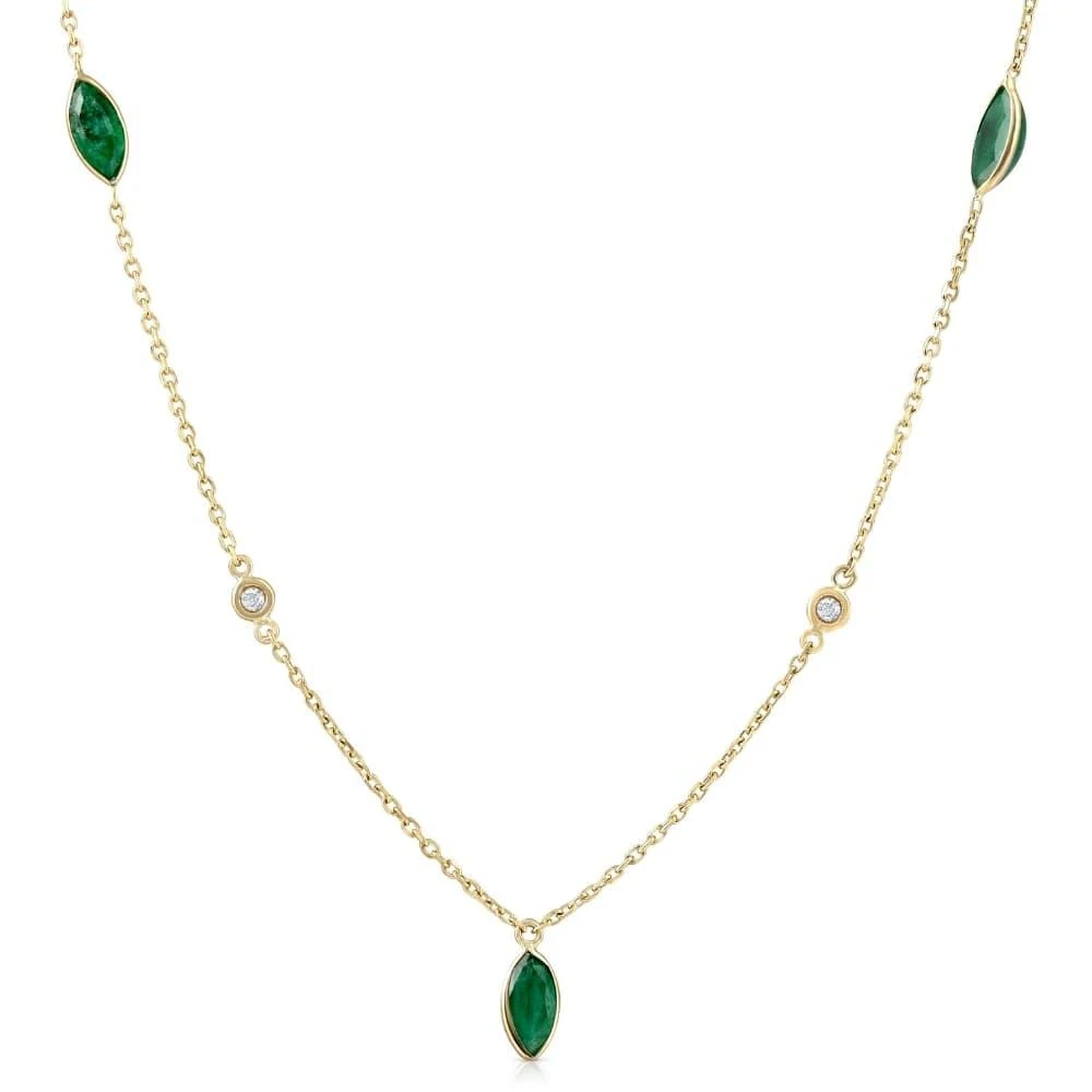 Pompeii3 3/4 Ct tdw Marquise Emerald
Diamond By The Yard 18" Necklace