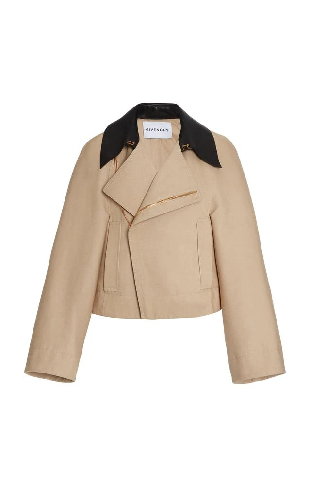 Givenchy Givenchy Contrast-Trim Cotton-Blend Caban - Moda Operandi 1