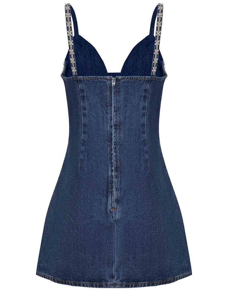 Self Portrait Denim Mini Dress With Strap 3