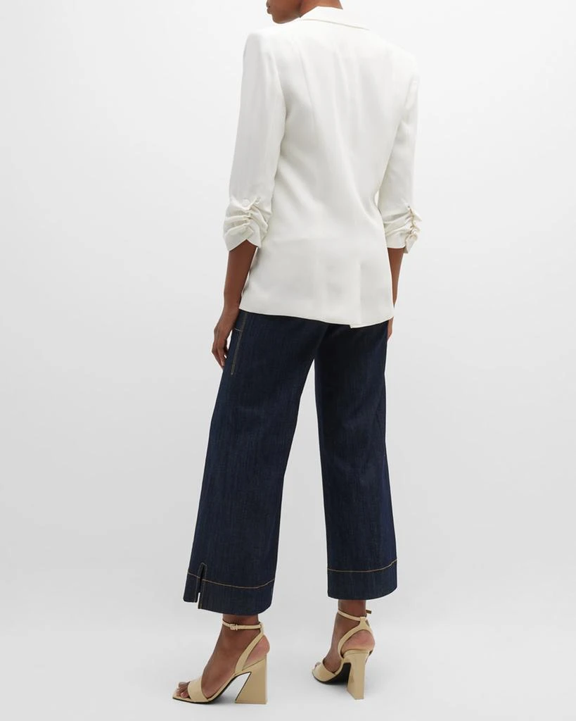 Cinq a Sept Khloe Crepe 3/4-Sleeve Blazer 6