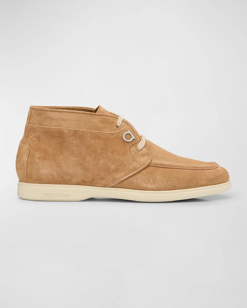 Salvatore Ferragamo Men's Cervia Gancio Suede Chukka Boots 1