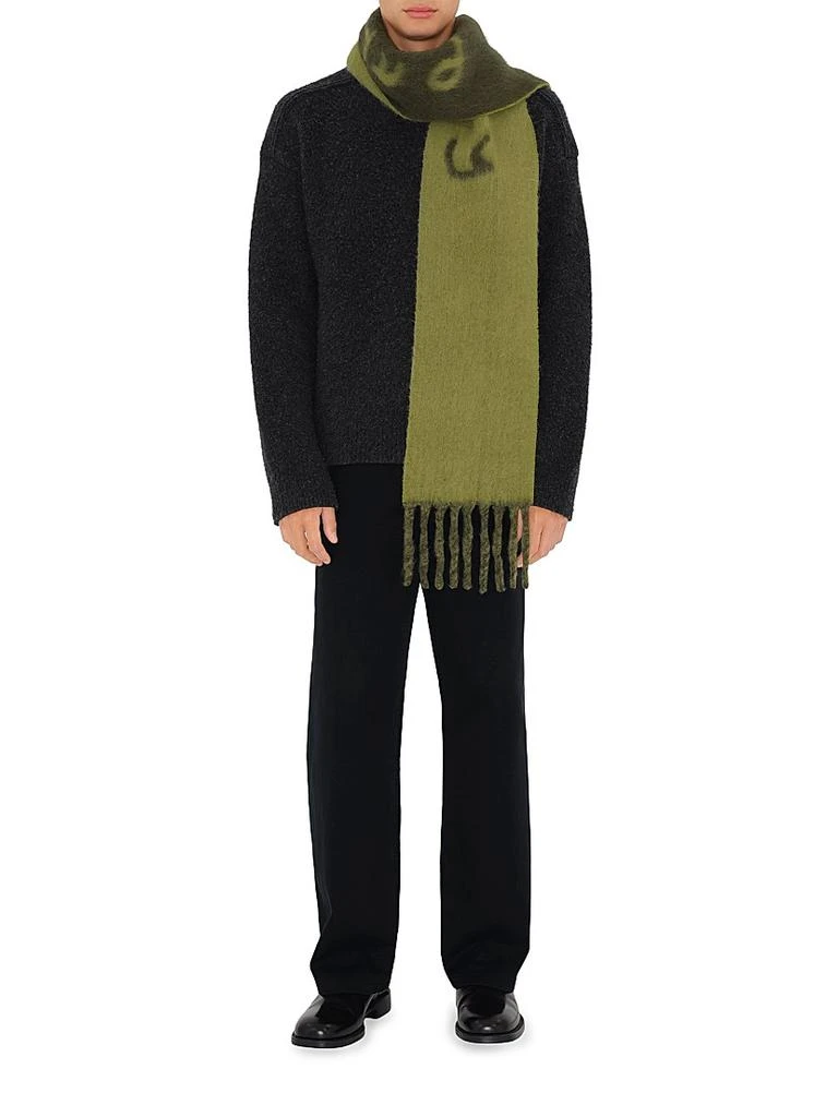 Burberry Mu Logo Alpaca-Blend Jacquard Scarf 5