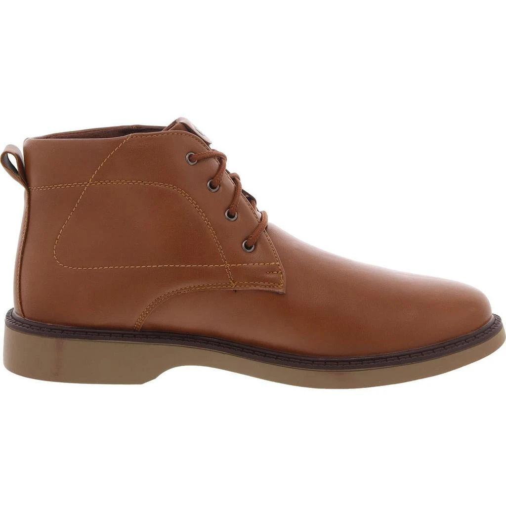 Aston Marc Morken Mens Lace-Up Faux Leather Chukka Boots 2