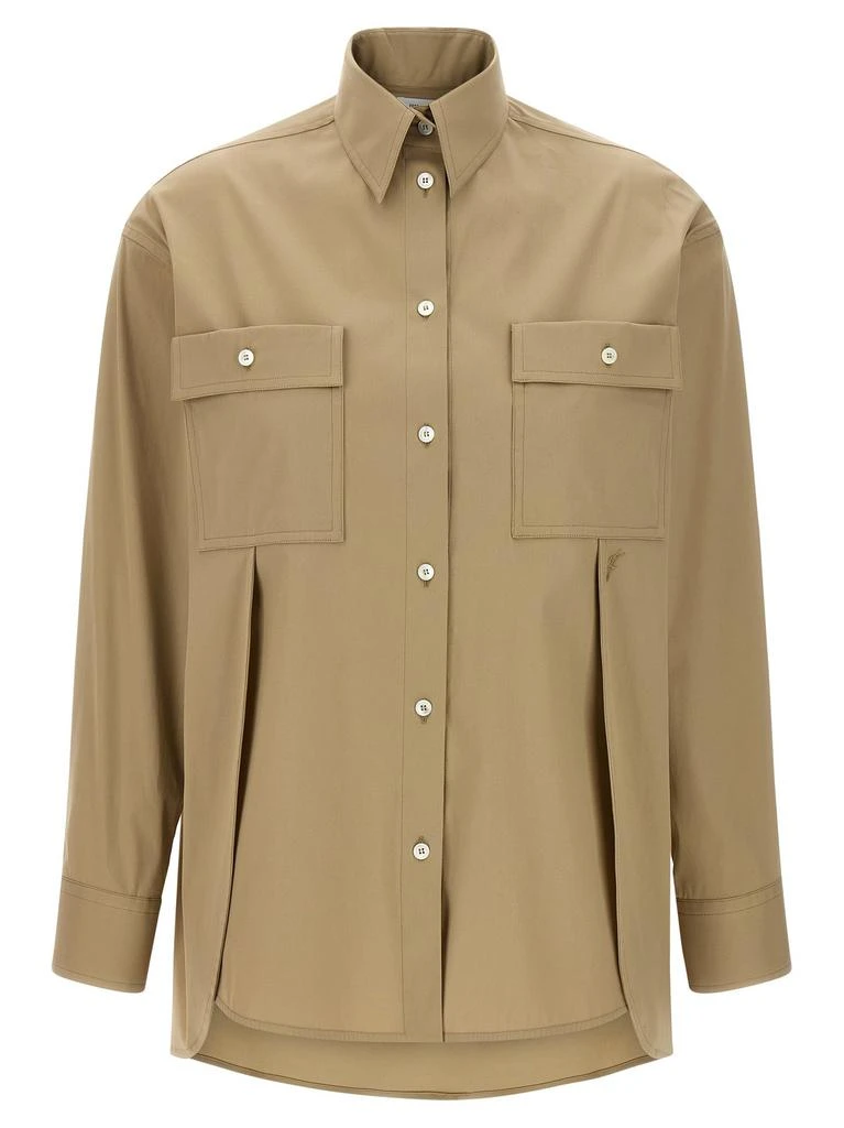 Salvatore Ferragamo Ferragamo Long-Sleeved Poplin Shirt from Cettire