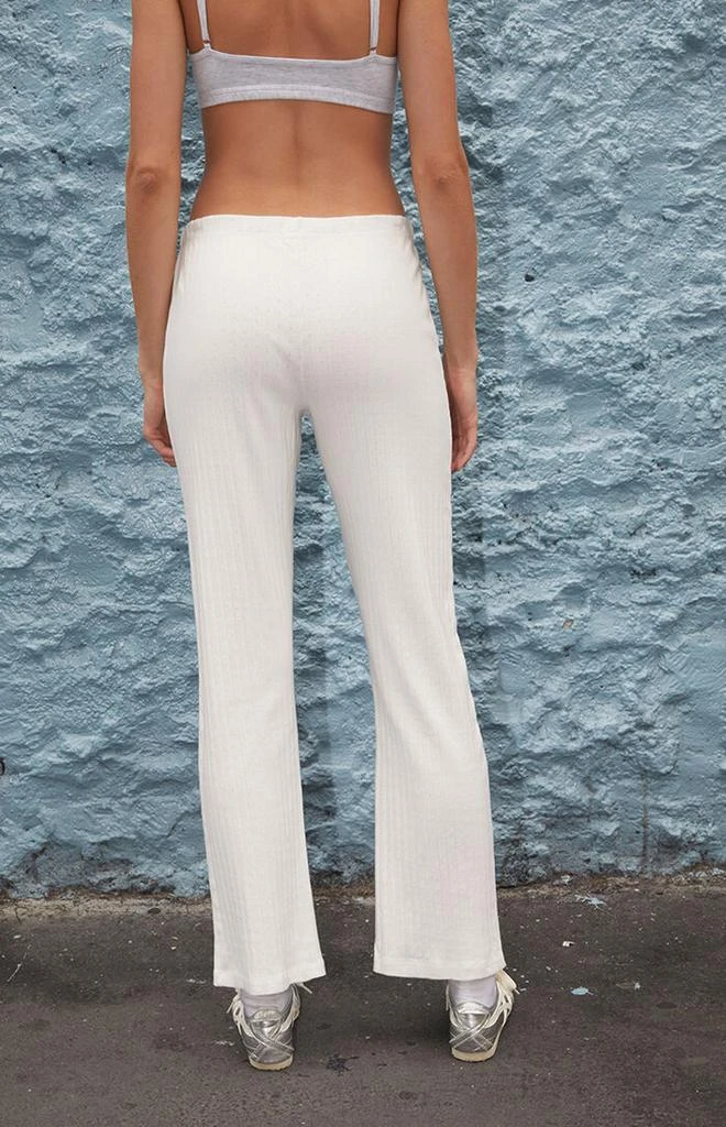 John Galt White Keira Pointelle Pajama Pants 4