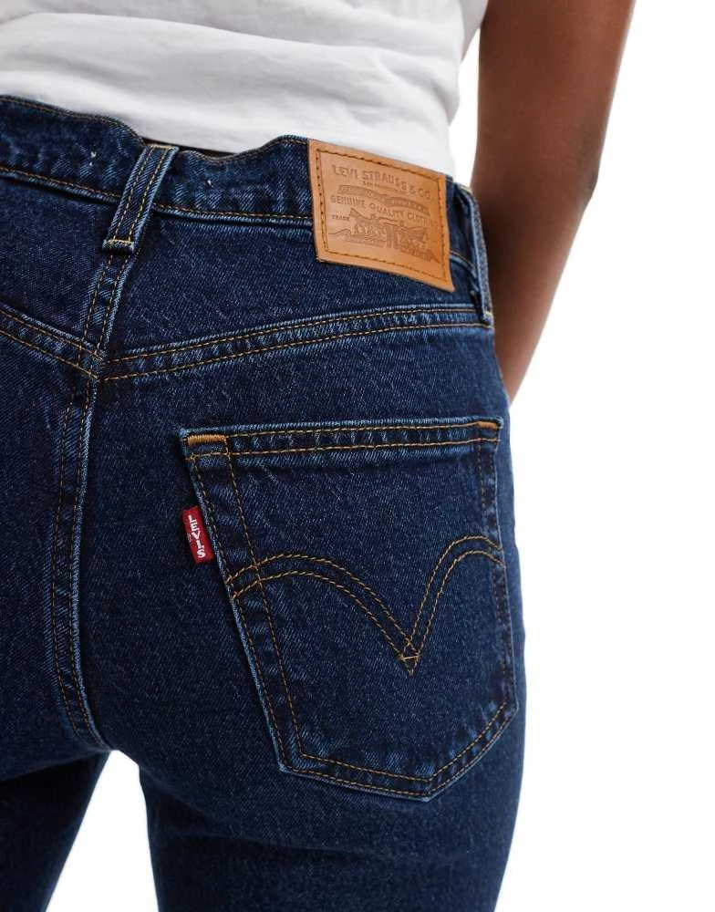 Levi's Levi's ribcage bells high rise flare jeans in mid blue 3
