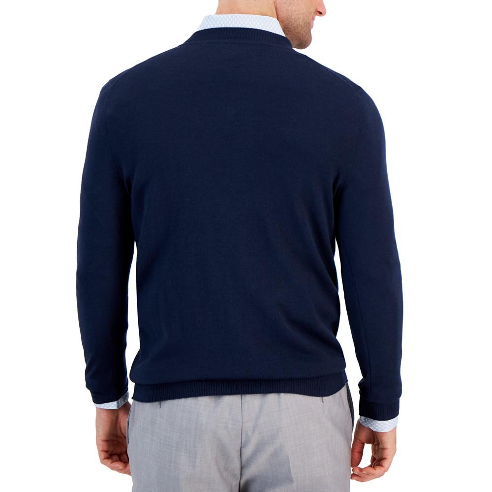 Alfani Men's Long-Sleeve V-Neck Merino Sweater, Created for Macy's