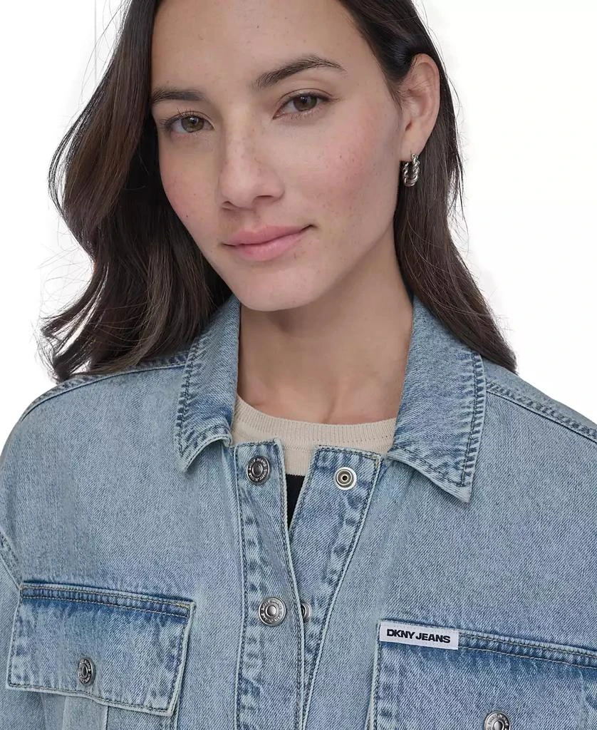 DKNY Women's Utility Pocket Denim Jacket 4