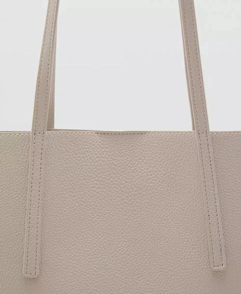 Mango Women's Pebbled Effect Shopper Bag 7