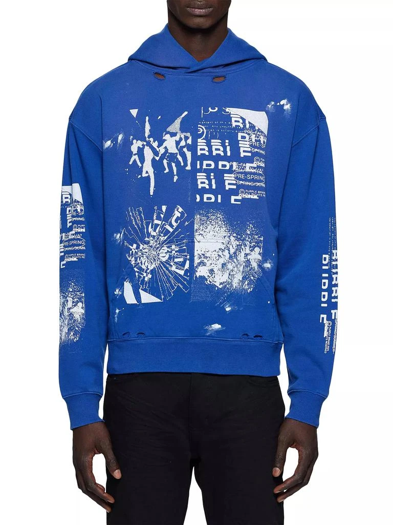 Purple Brand Distressed French Terry Hoodie 1