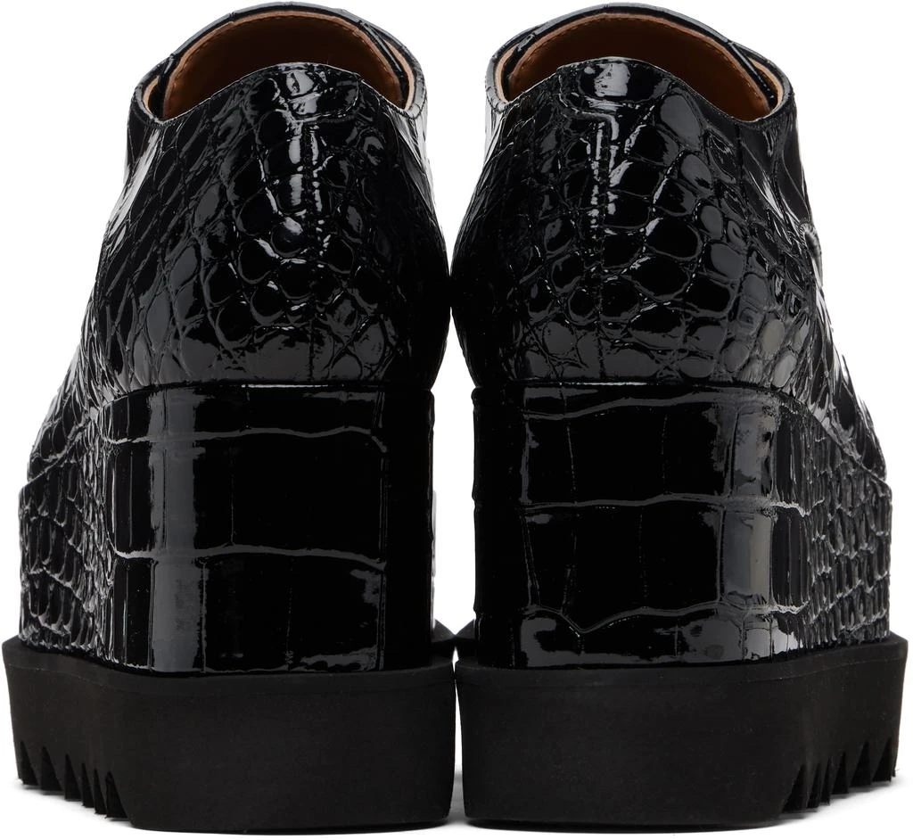 Stella McCartney Black Limited-Edition Elyse Crocodile Platform Derbys 2