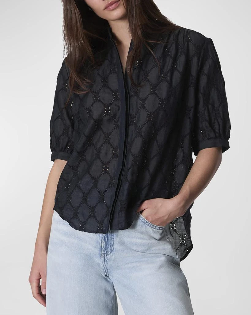 Rag & Bone Jordan Eyelet Embroidered Top 2