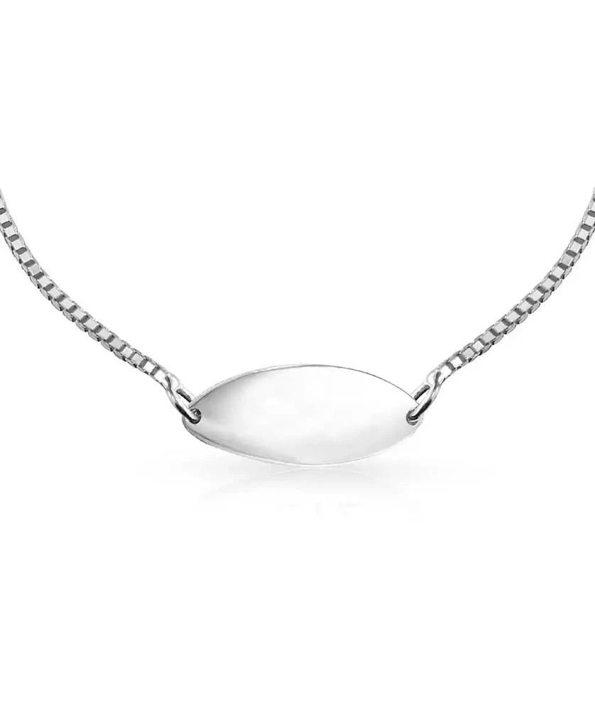 Bling Jewelry Thin Oval Medical ID Bracelet in Sterling Silver with Red Enamel 3