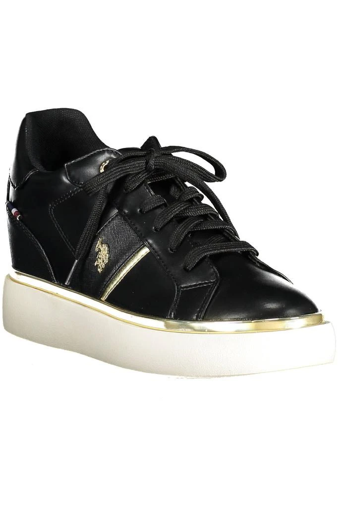 U.S. POLO ASSN. U.s. Polo Assn. Chic Black Lace-Up Sneakers with Logo Detailing 2