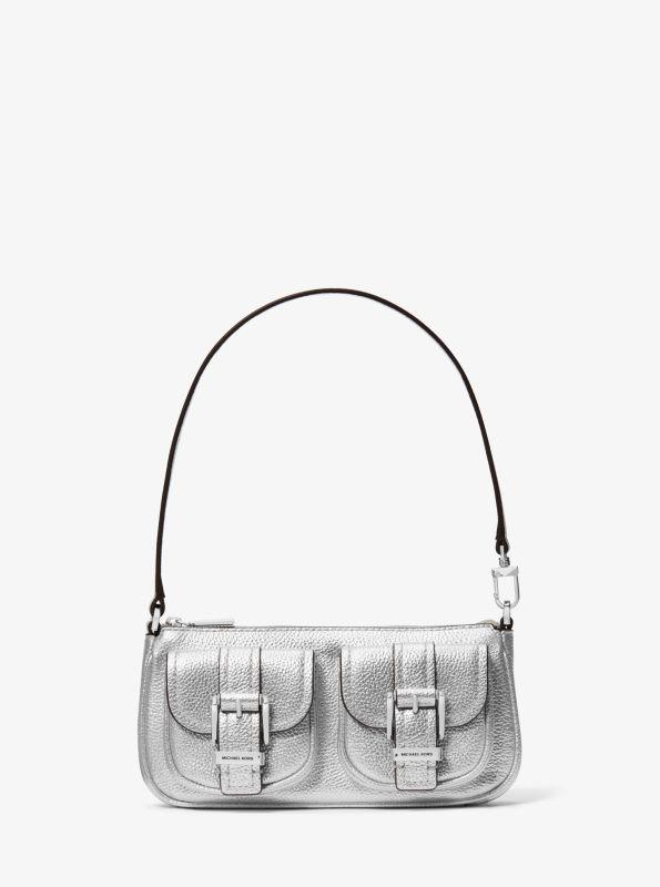Michael Kors Zoe Small Metallic Leather Pochette
