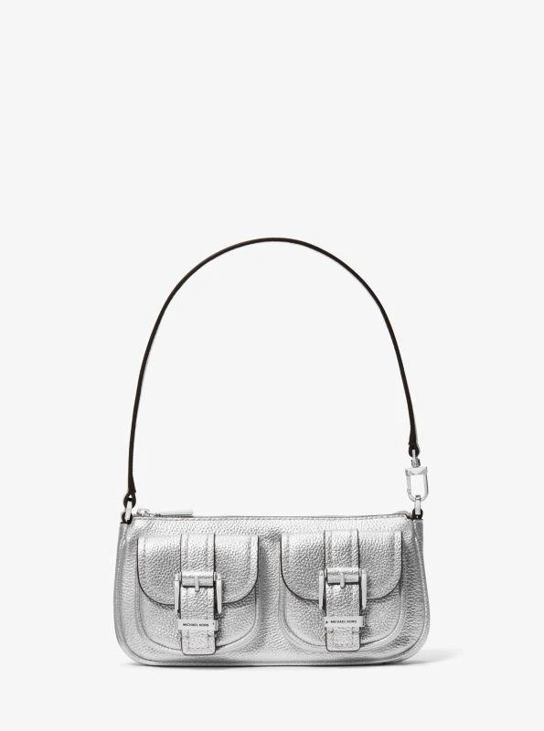 Michael Kors Zoe Small Metallic Leather Pochette 1