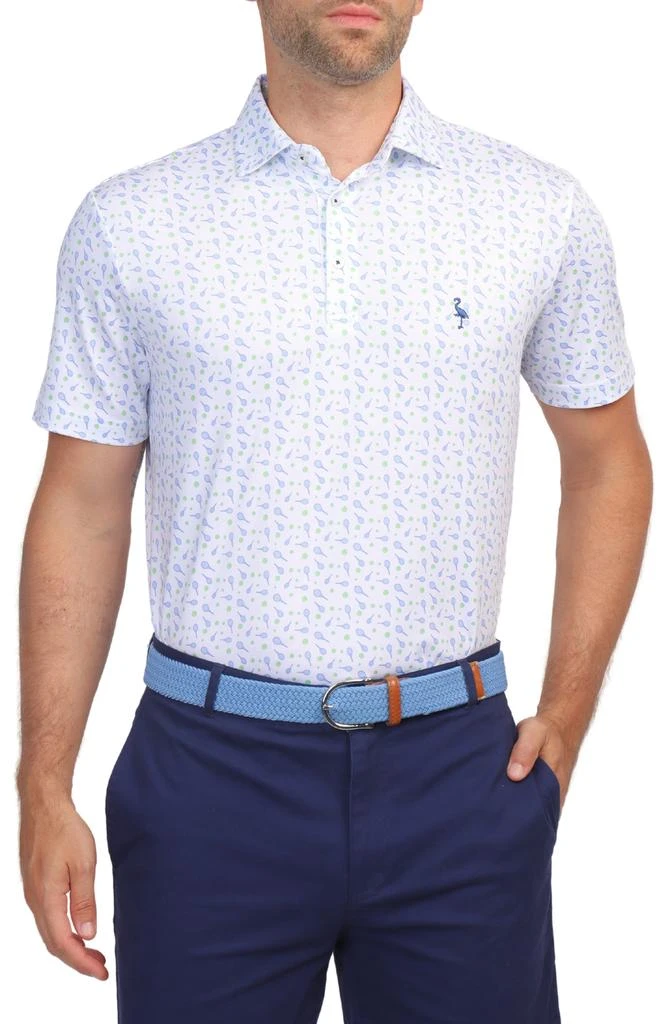 TailorByrd Tennis Racket Print Performance Polo 3