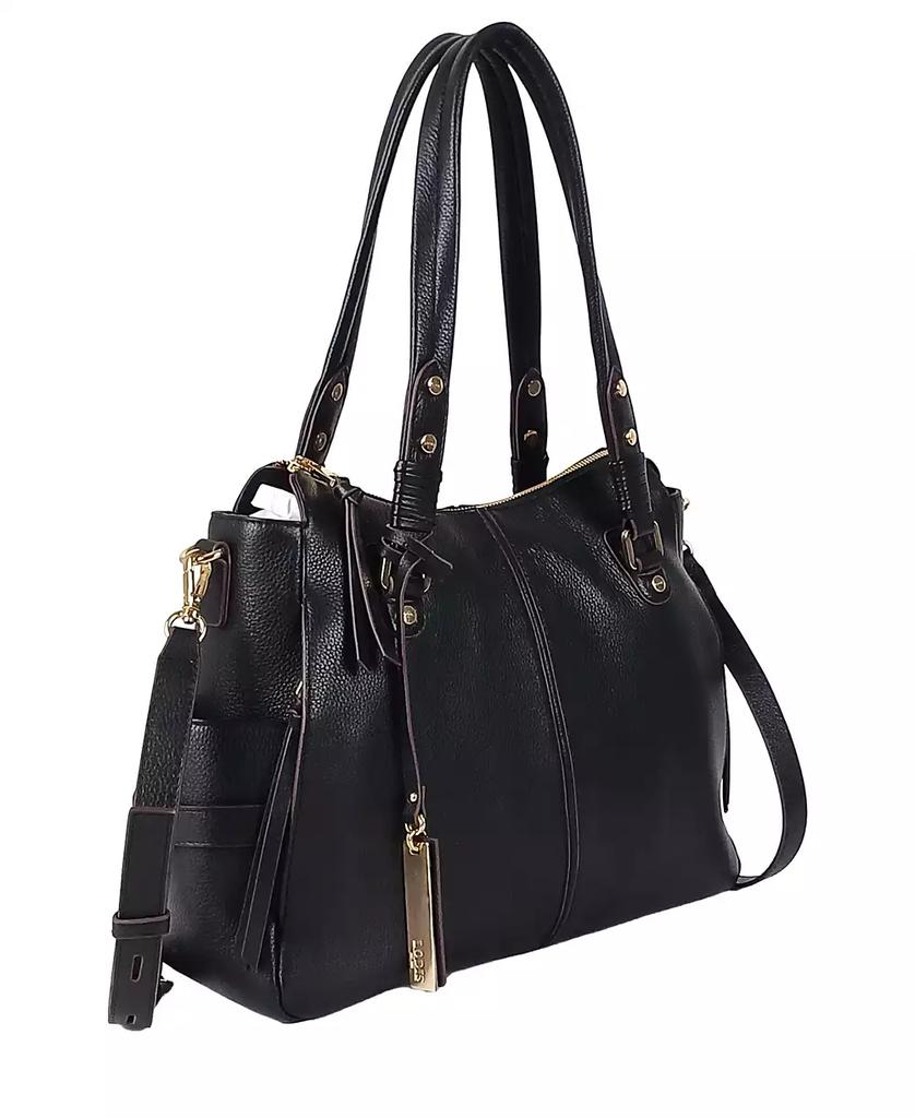 Lodis Black Leather orders Crossbody Silver Hardware