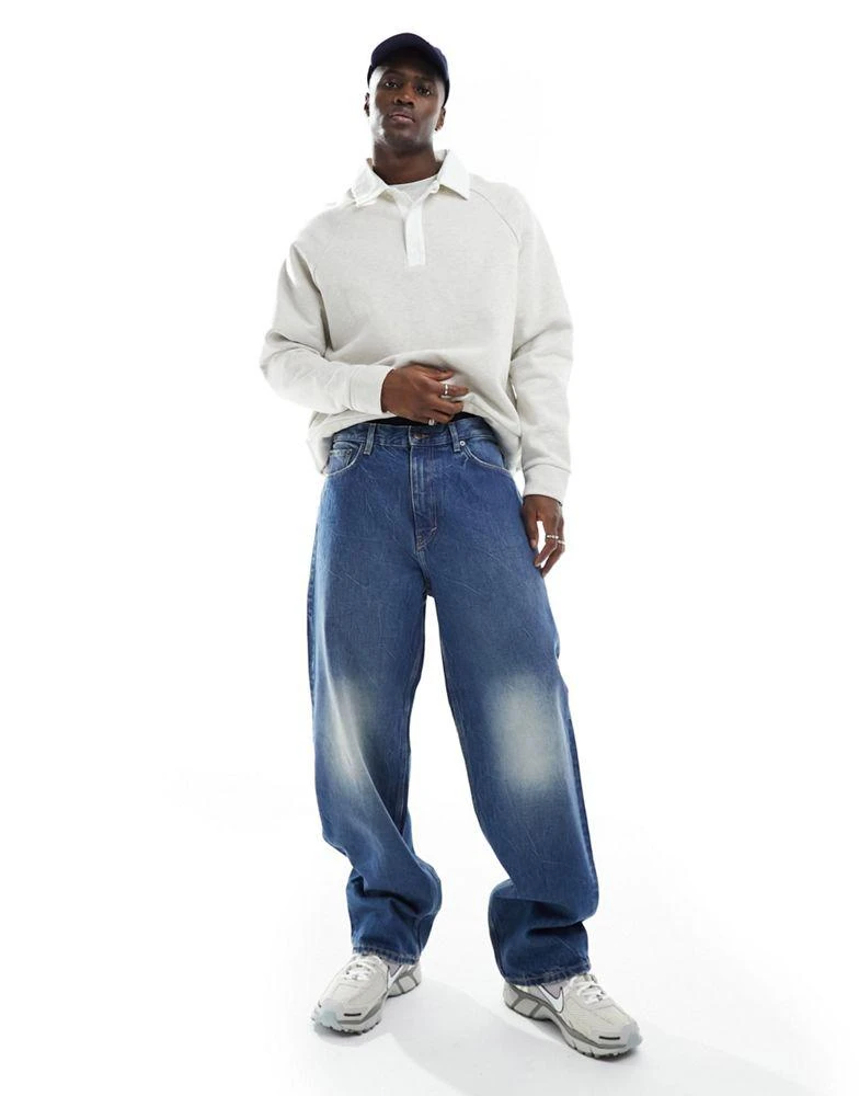 Weekday Weekday Galaxy baggy fit straight leg jeans in blue era 1