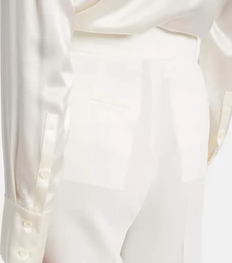 Max Mara Abetone high-rise cady wide-leg pants 6