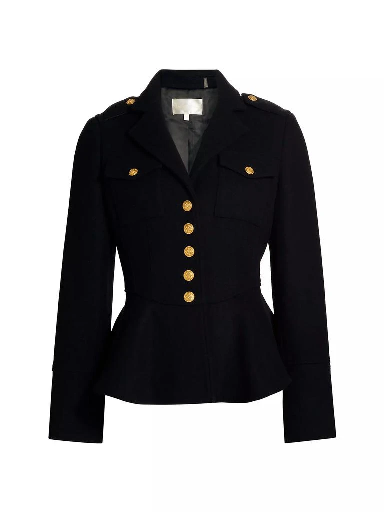 LOVESHACKFANCY Renaud Military Theda Wool-Blend Jacket 1