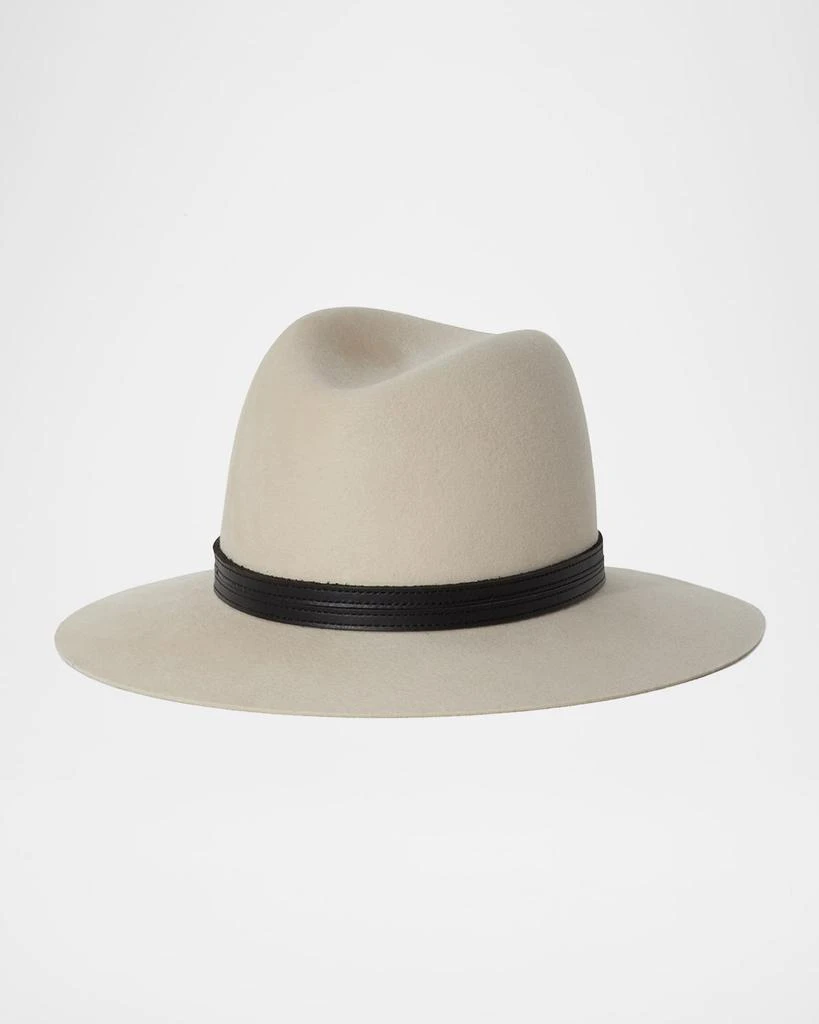 Janessa Leone Corinne Belted Wool Fedora Hat 1