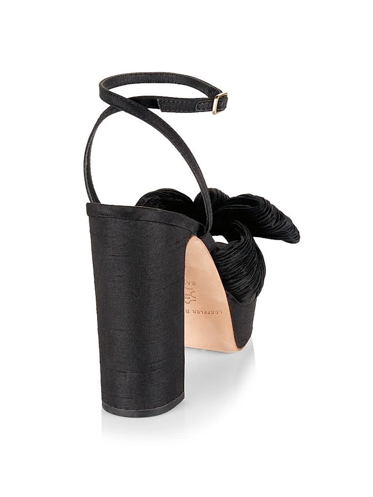 Loeffler Randall Natalia 115MM Pleated Bow Platform Sandals 3