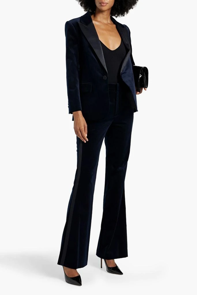 A.L.C. Darvin II satin-trimmed cotton-blend velvet blazer 2
